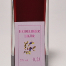 Heidelbeer Likör 容量：200ml, 350ml アルコール度数：20% エキス分：20%未満 野性的な印象とのちに広がる華やかさの複雑感
