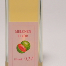 Melonen Likör 容量：200ml アルコール度数：18% エキス分：19%未満 赤肉メロン80%、スイカ20%の比率で蒸溜されすっきりとメロンの余韻を楽しめる