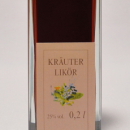 Kräuter Likör 容量：200ml, 350ml アルコール度数：25% エキス分：14%未満 ローズマリー、セージ、オレガノ、クローブなど10種類のフレッシュハーブが活きる