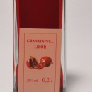 Granatapfel Likör 容量：200ml, 350ml アルコール度数：20% エキス分：20%未満 スパイシーな酸味とわずかな種の苦みが特徴