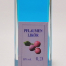 Pflaumen Blau Likör 容量：200ml, 350ml アルコール度数：18% エキス分：11%未満 プラムリケールから色素脱却によりブルー色に。柔らかい酸味。